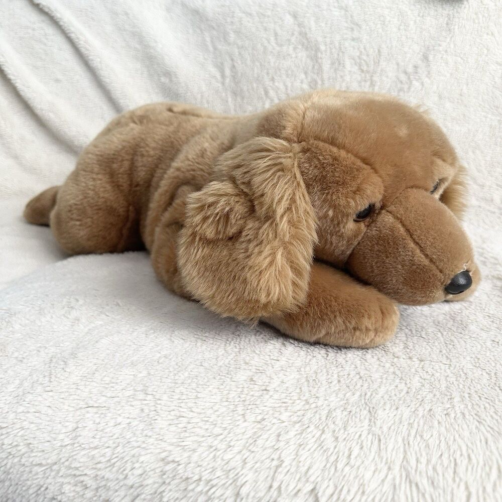 Toys r Us Animal Alley Golden Retriever 24" Large Laying Stuffed Animal 2000